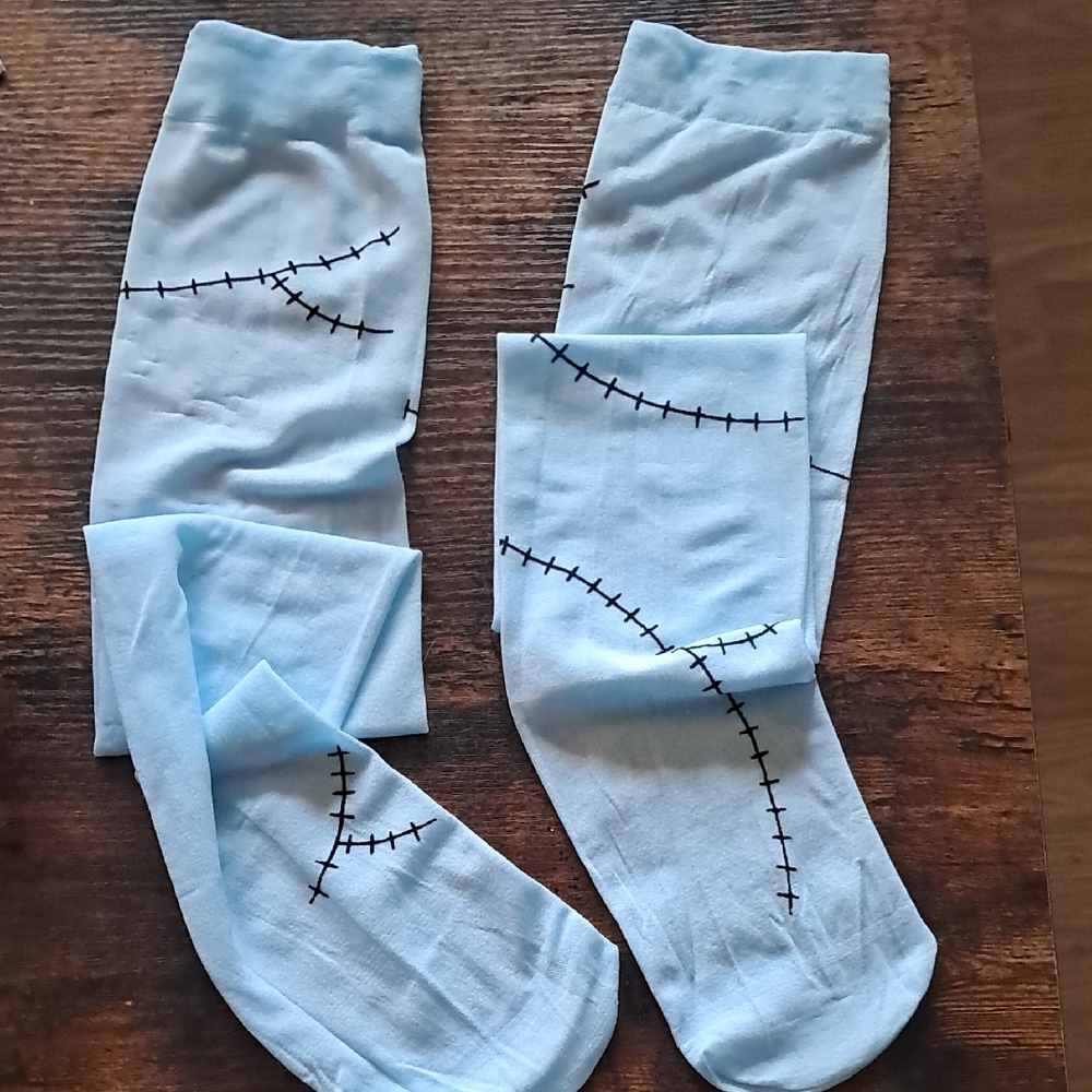 Sally's Light Blue Knee High Tights Holloween